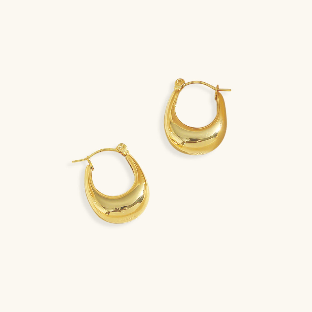 Boucles d'oreilles Géométriques en Plaqué or