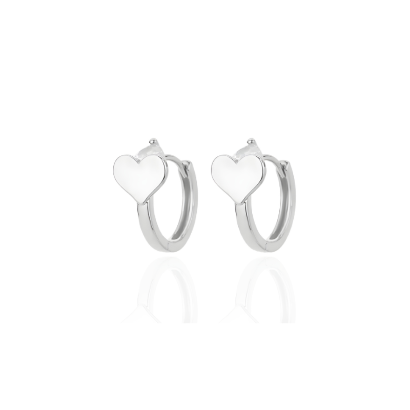 Boucles d'oreilles élégantes en forme de cœur