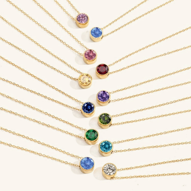 Collier Pierre de Naissance Doré