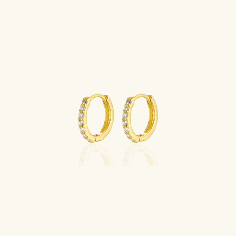 Boucles d'oreilles en zircon plaqué or