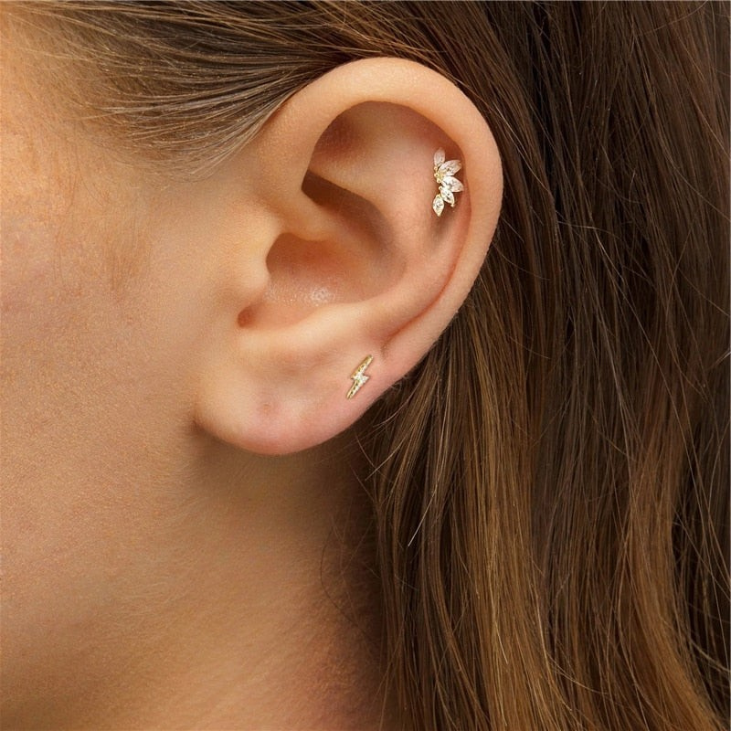 Boucles d’Oreilles Clous Cristal Raffinées