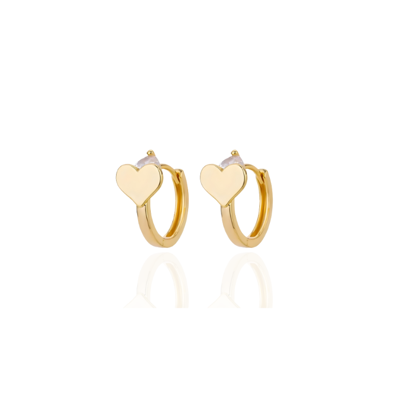 Boucles d'oreilles élégantes en forme de cœur