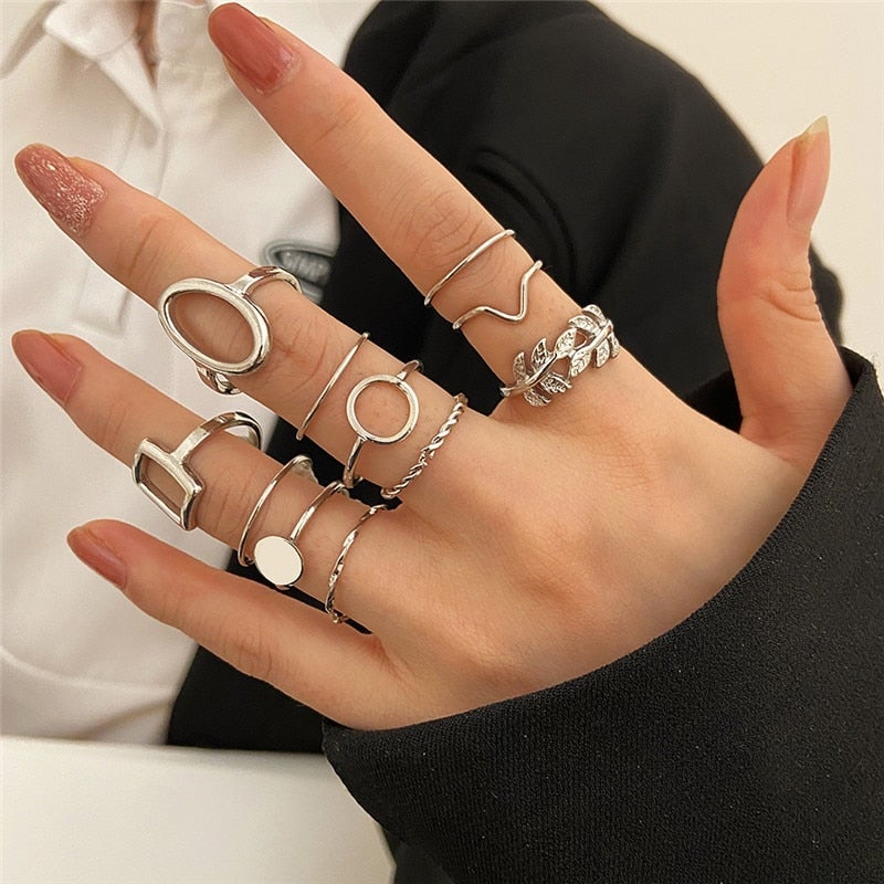 Bagues vintage argenté set – Léo