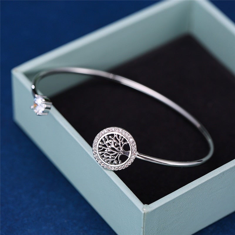 Bracelet arbre de vie or zircon – Éloïse