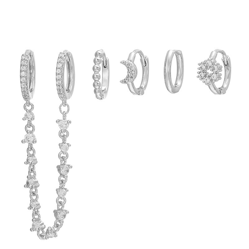 Ensemble de boucles d'oreilles pendantes élégantes et multi-styles