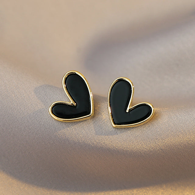 Clous d’oreilles cœur nacré plaqué or – Lila