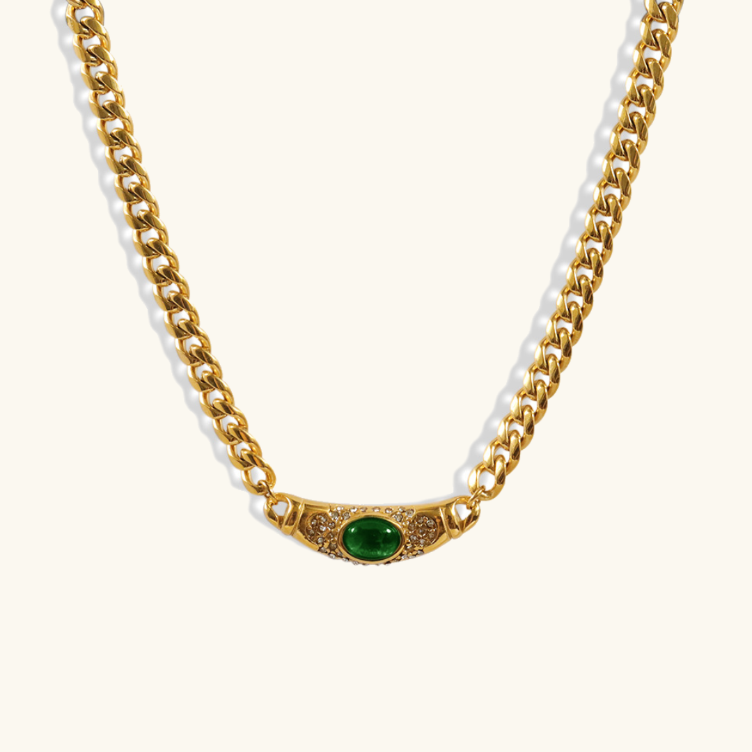 Collier pendentif rond texturé Plaqué or – Léa