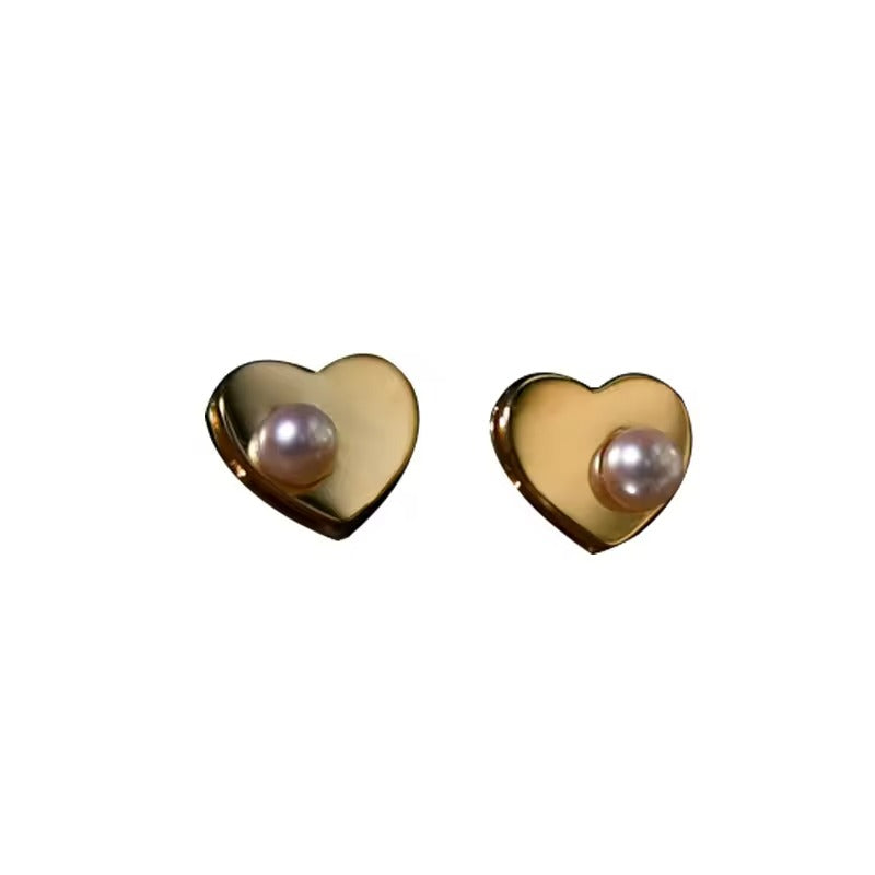 Clous d'oreilles Perle Miroir Français