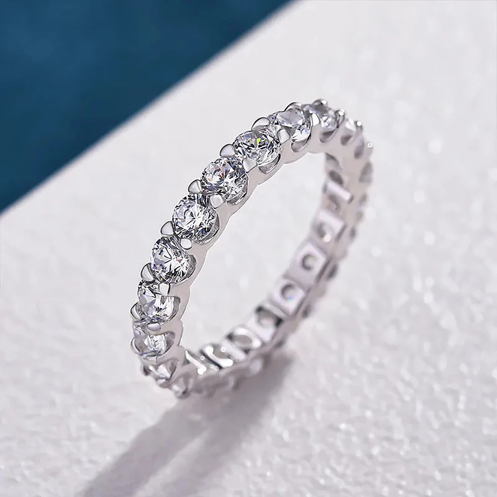 Bague argent zircons ronds – Lila
