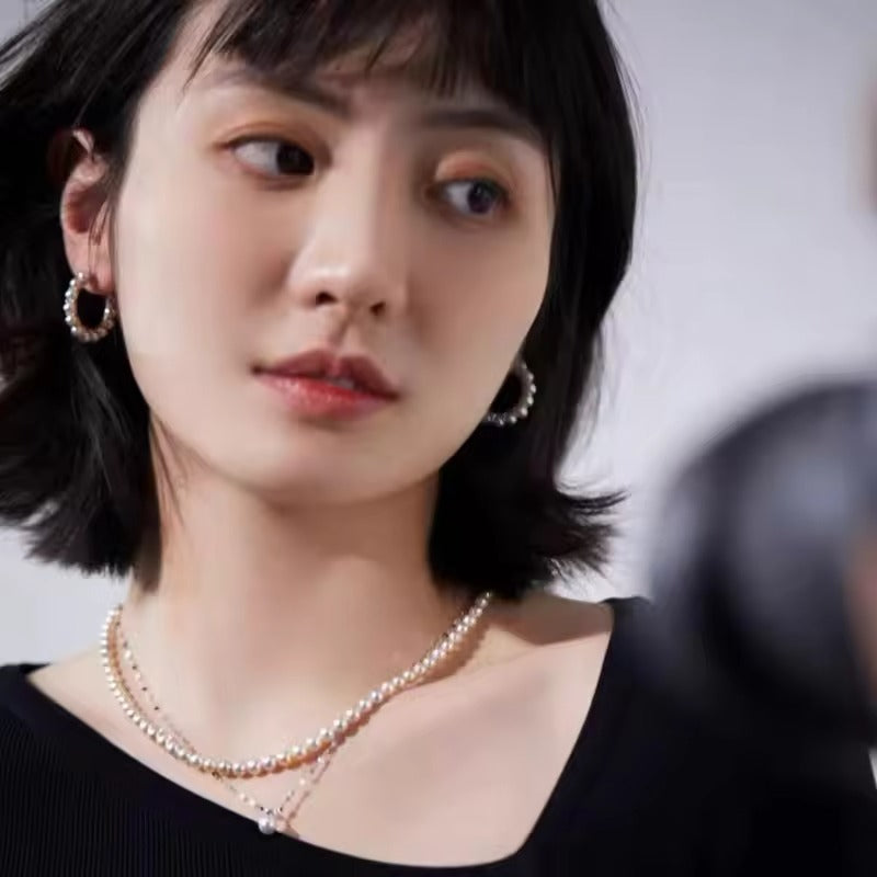 Boucles d'oreilles Perle Coquillage Ronde