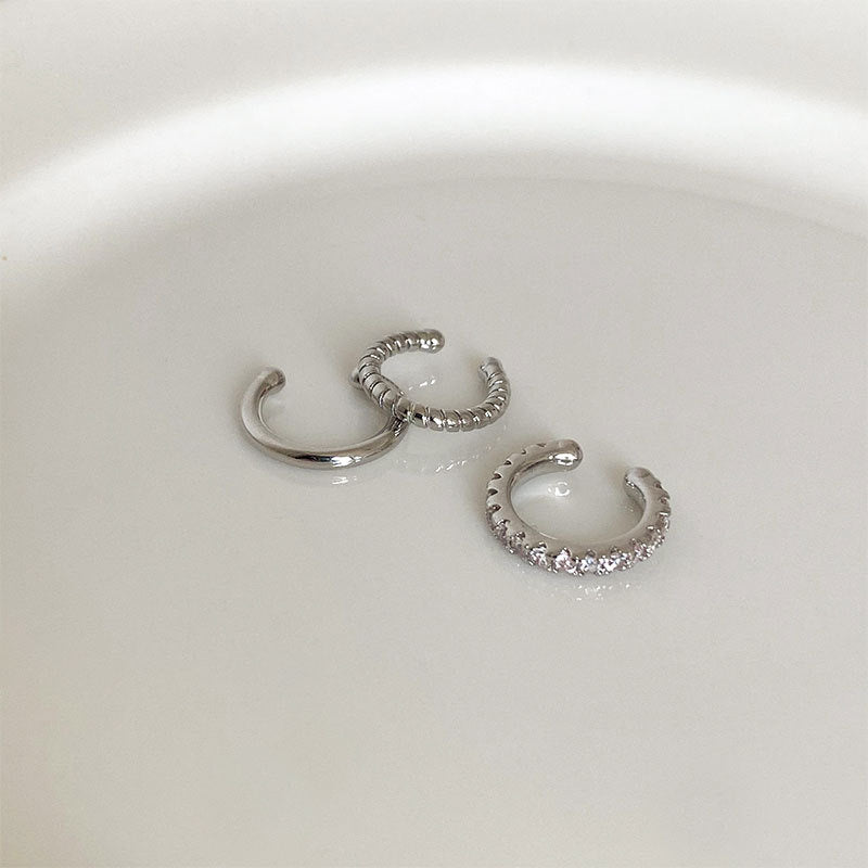 Boucles d'oreilles ear cuff géométriques 3 pièces