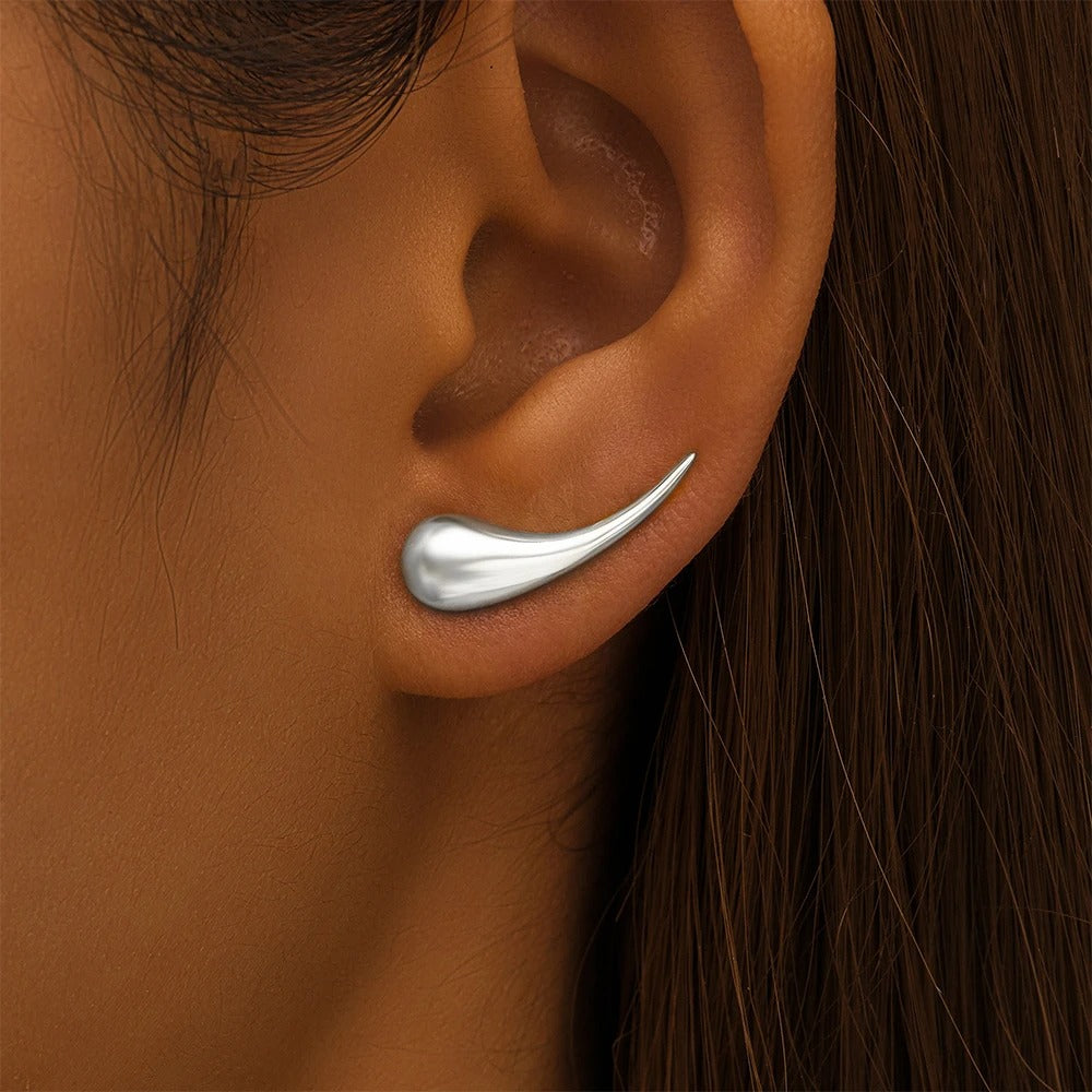 Boucles d'oreilles gouttelettes plaquées or