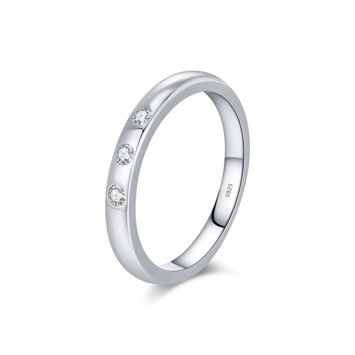 Bague argent trois pierres cylindriques – Léo