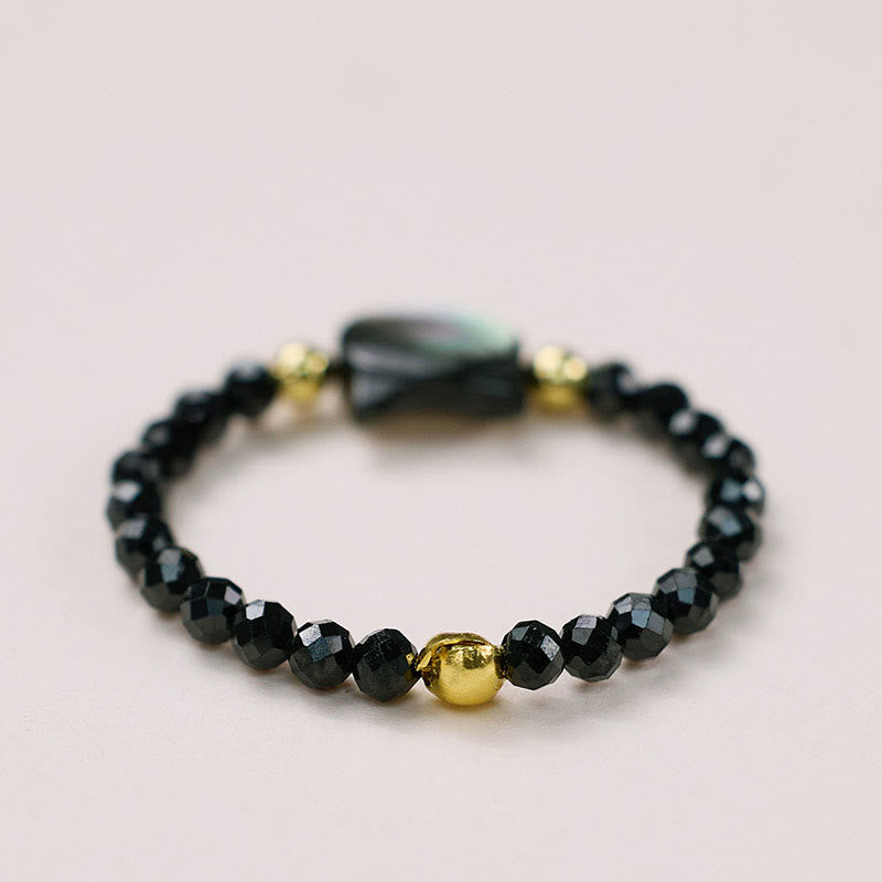 Bague pierres noires chat perles Or 14K – Léo