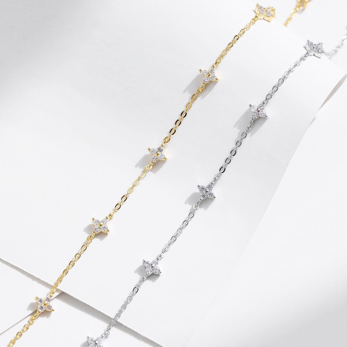 Bracelet argent pierres fines espacées – Léo