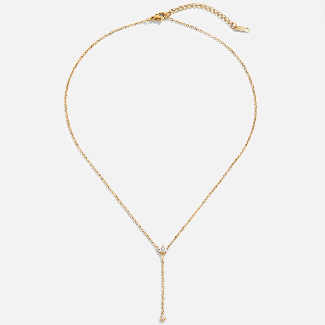 Collier pendentif goutte or cristal – Léa