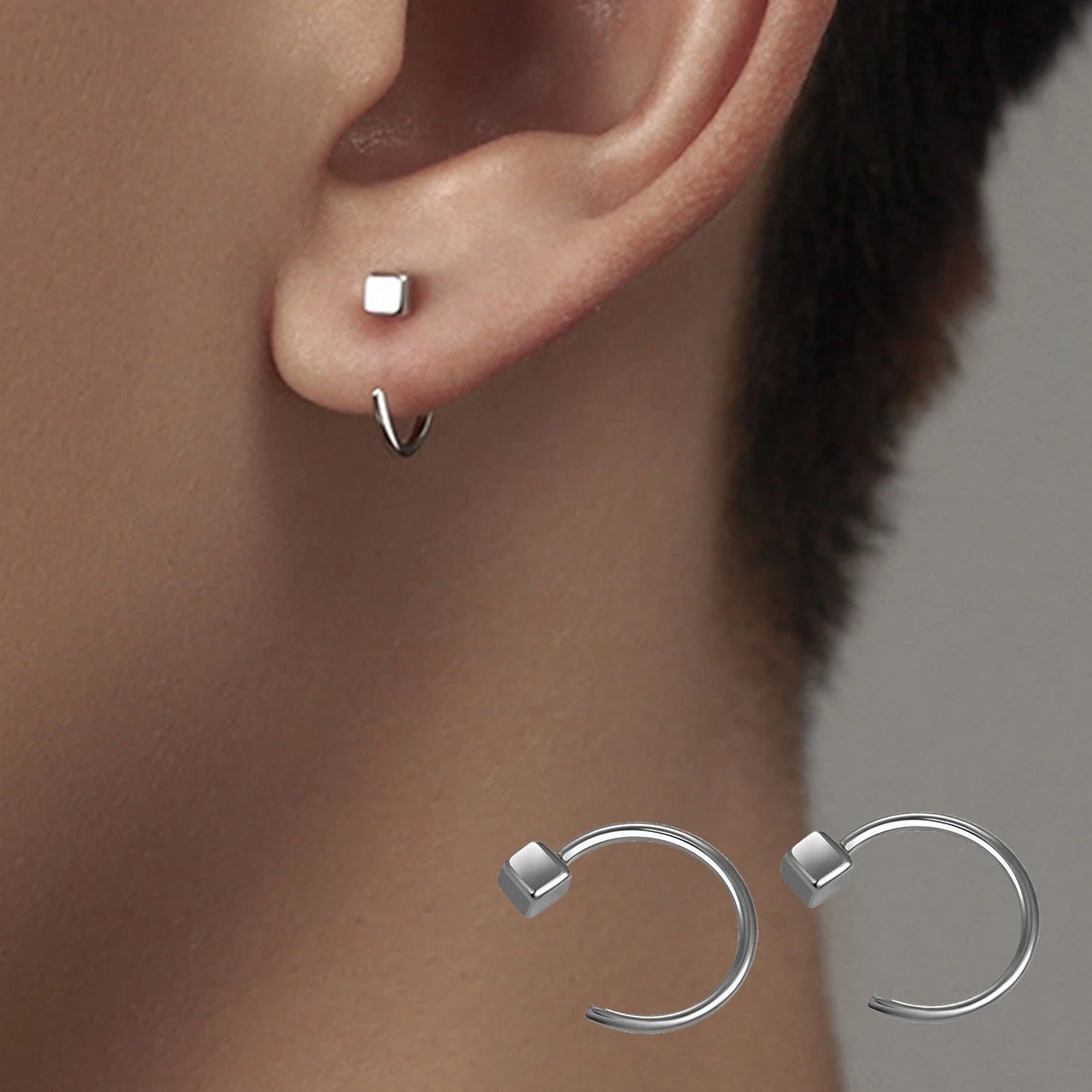 Clous d’oreilles géométriques en forme de U