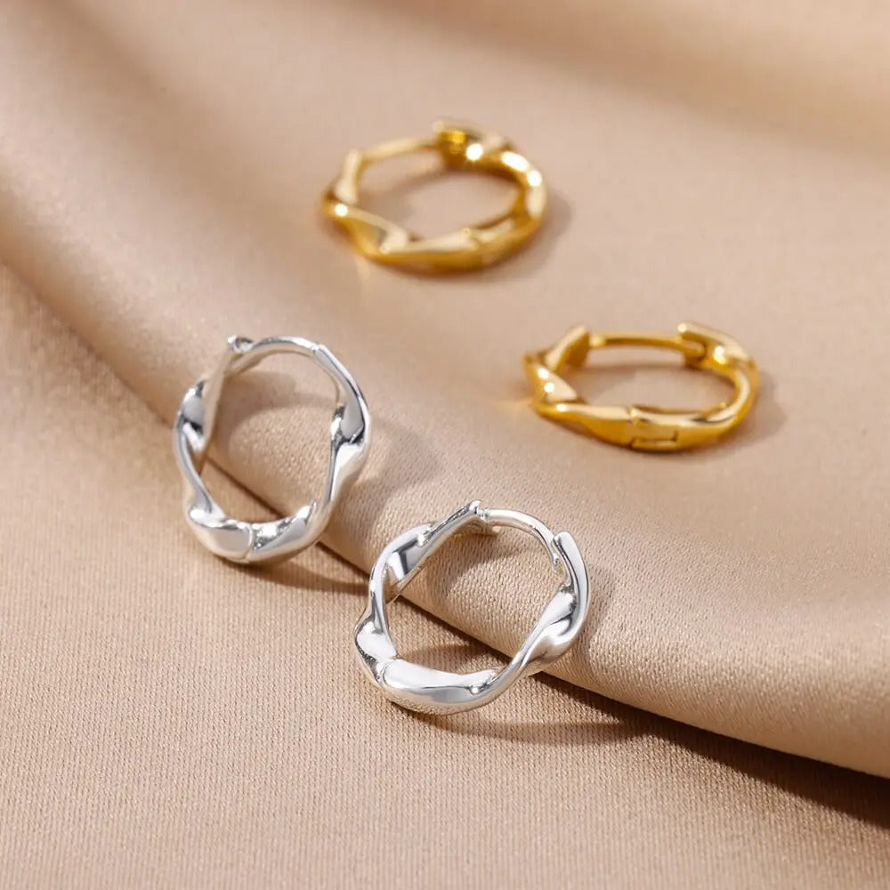 Boucles d'oreilles torsadées élégantes