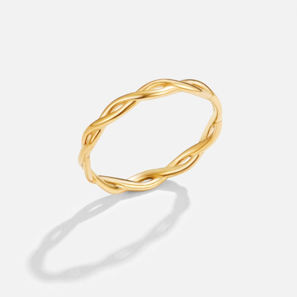 Bague tressée élégante Or – Léo