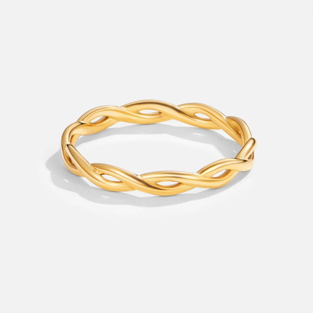 Bague tressée élégante Or – Léo
