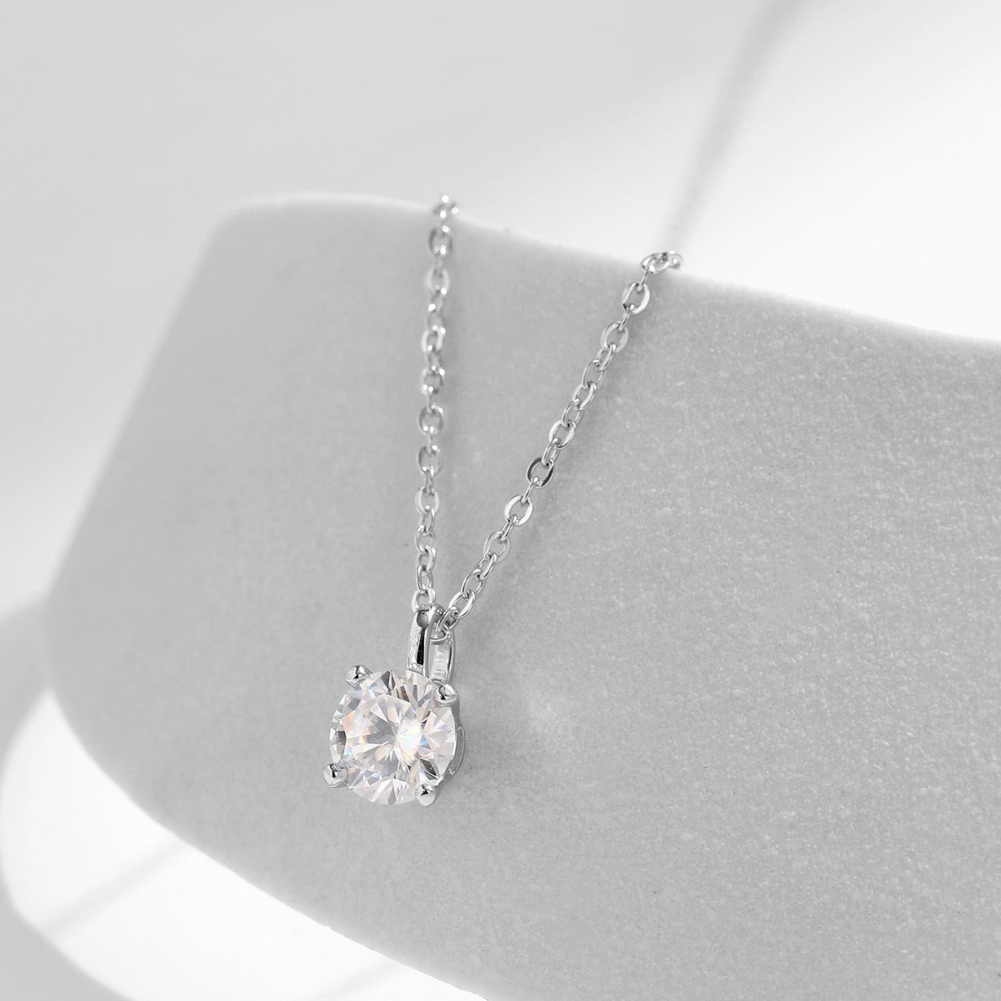 Collier pendentif cœur argent pierre translucide – Léa