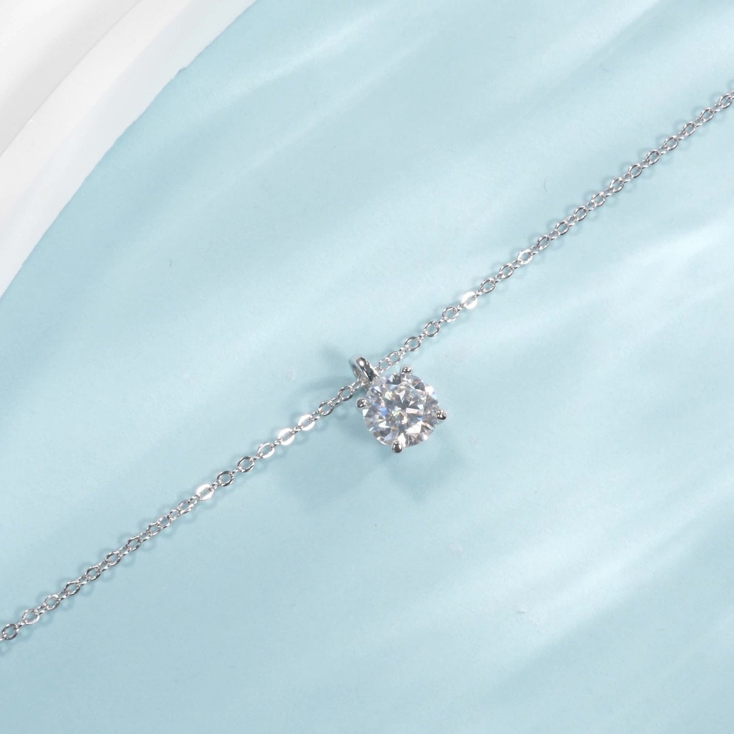 Collier pendentif cœur argent pierre translucide – Léa