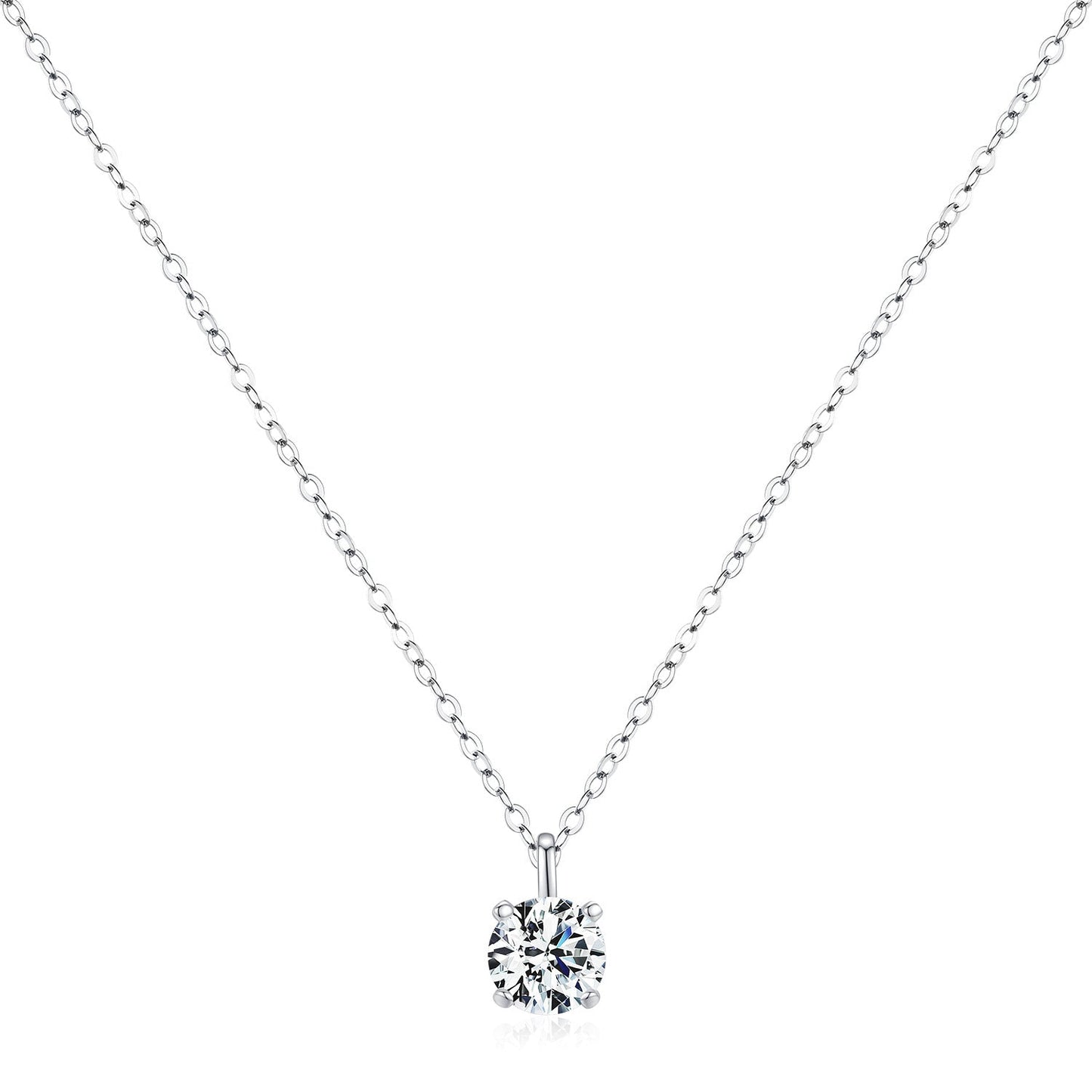 Collier pendentif cœur argent pierre translucide – Léa