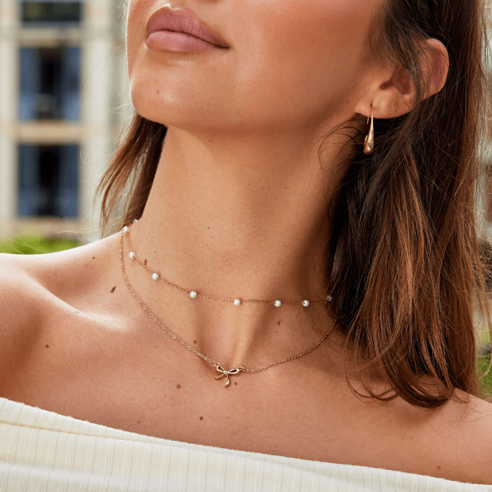 Collier pendentif nœud Or – Lila