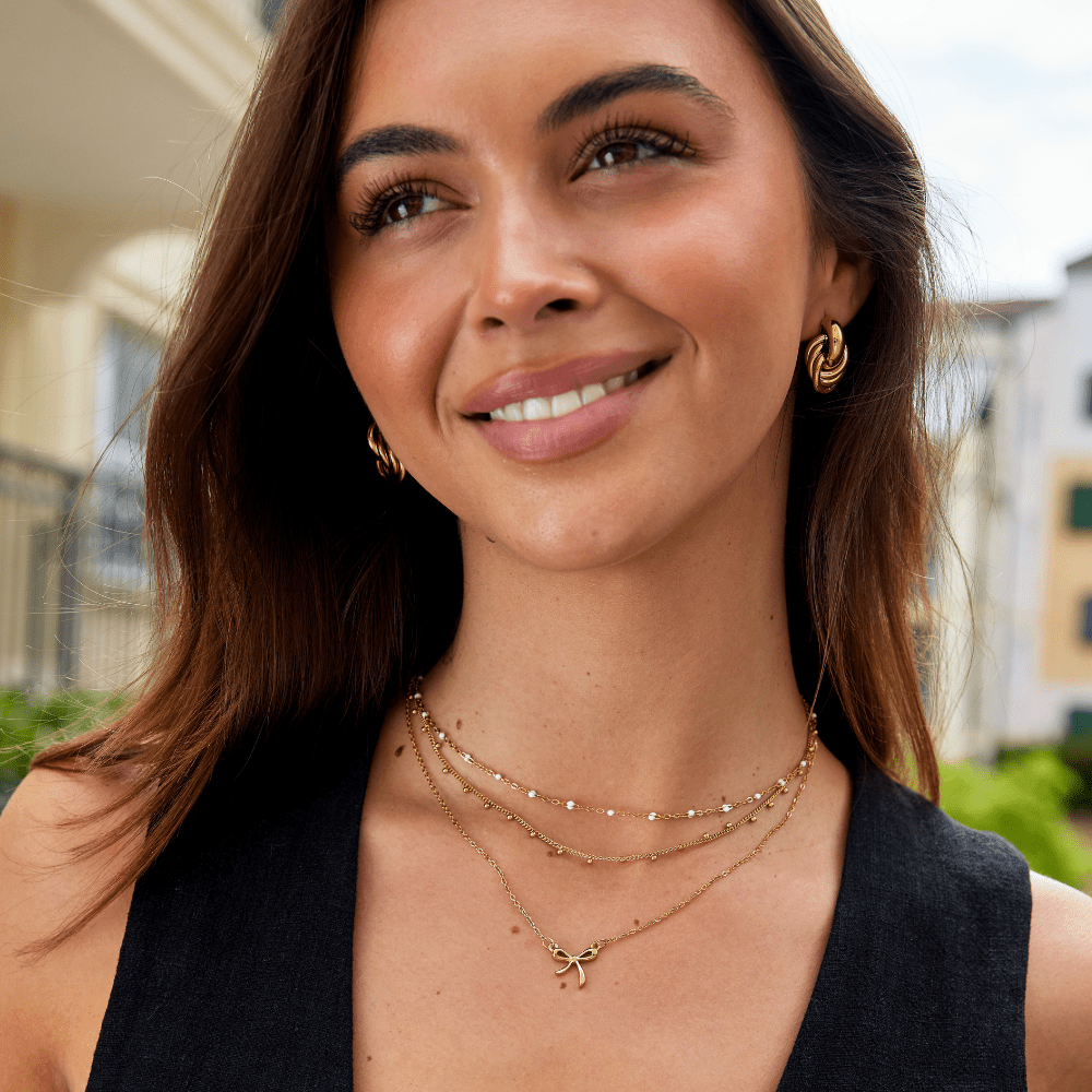 Collier pendentif nœud Or – Lila