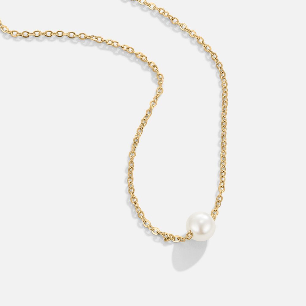 Collier perle blanche Or – Léa