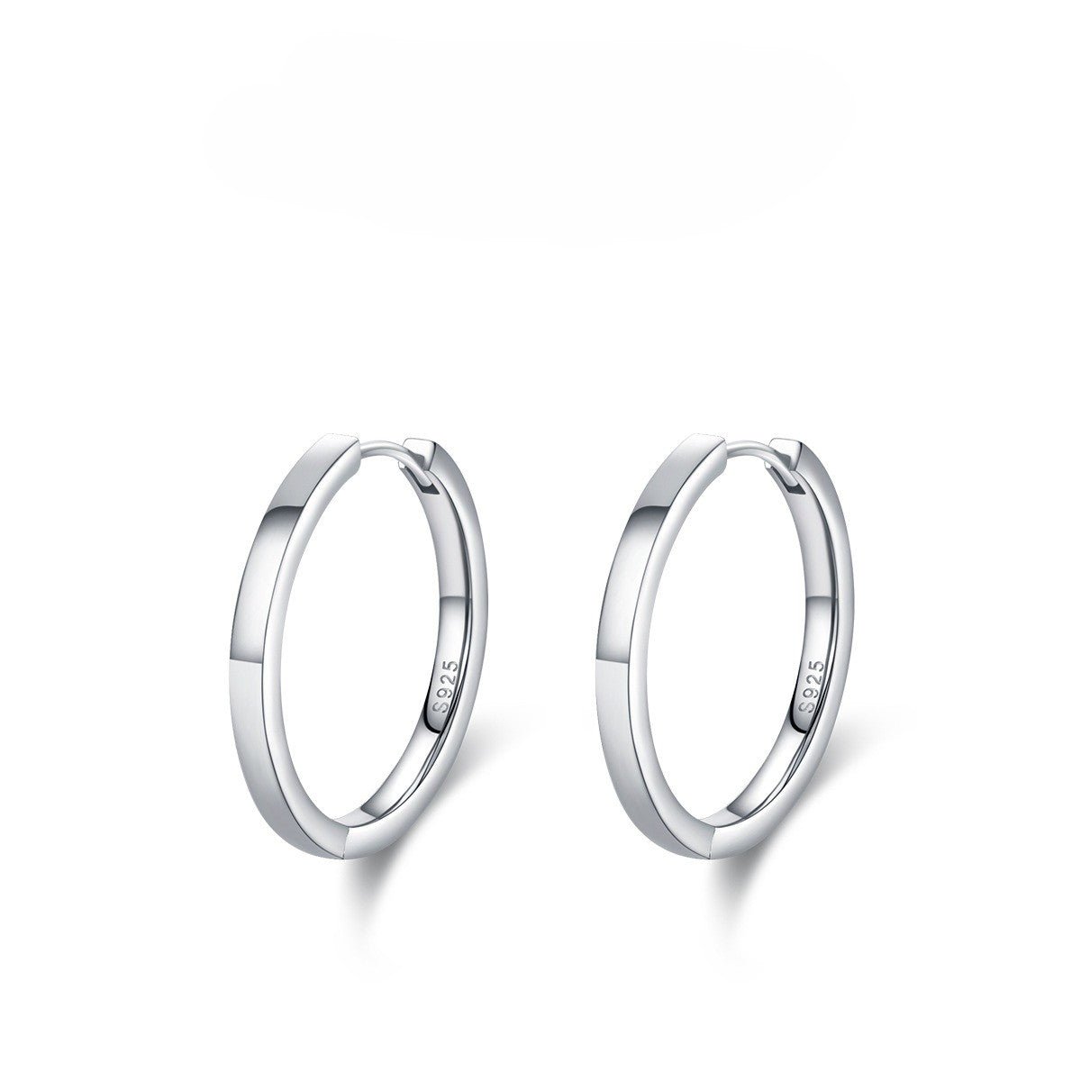 Créoles argent lisses et brillantes – Élise