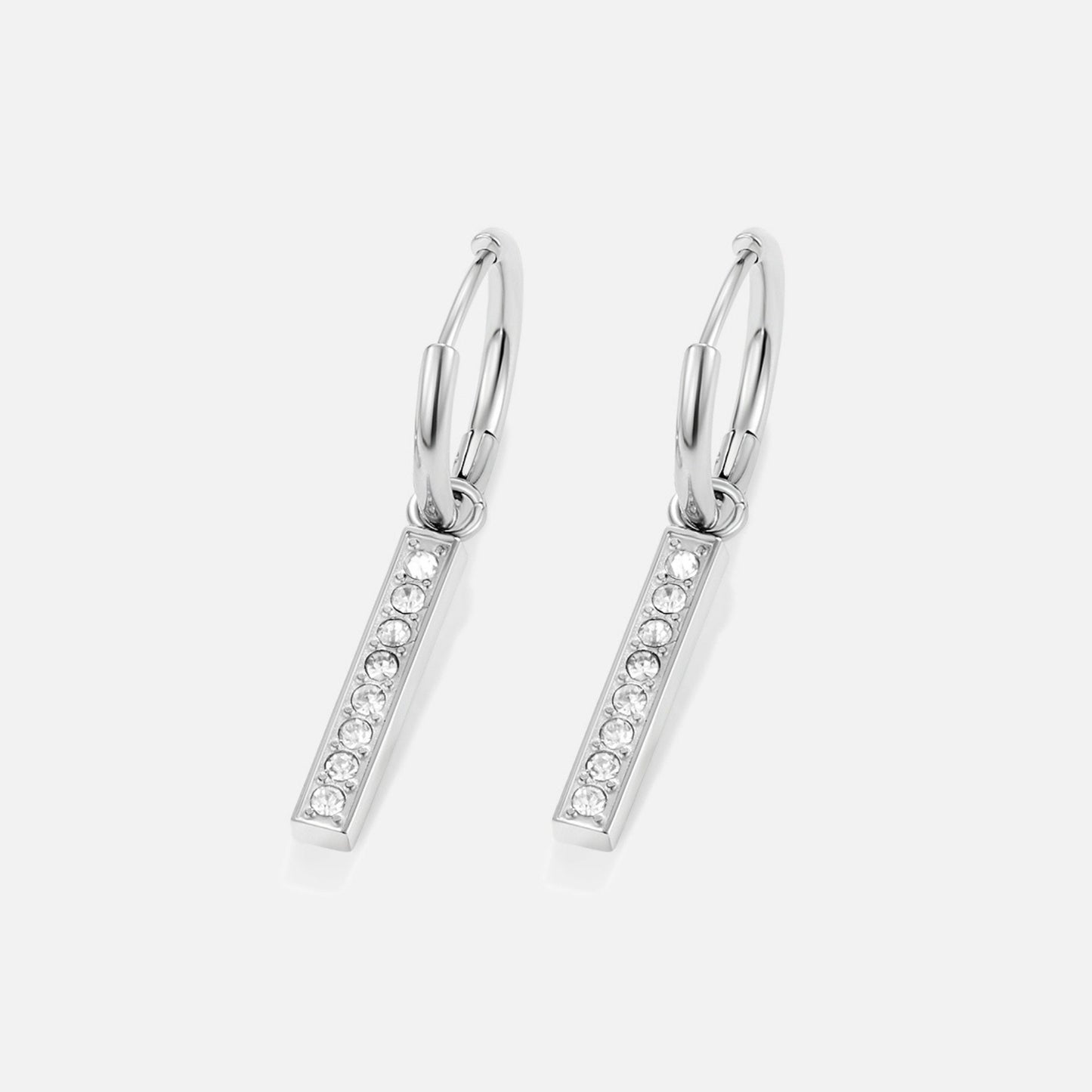 Boucles d’oreilles pendentif argent pierre claire – Lila