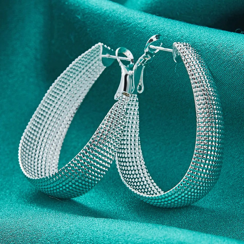 Boucles d'oreilles argentées