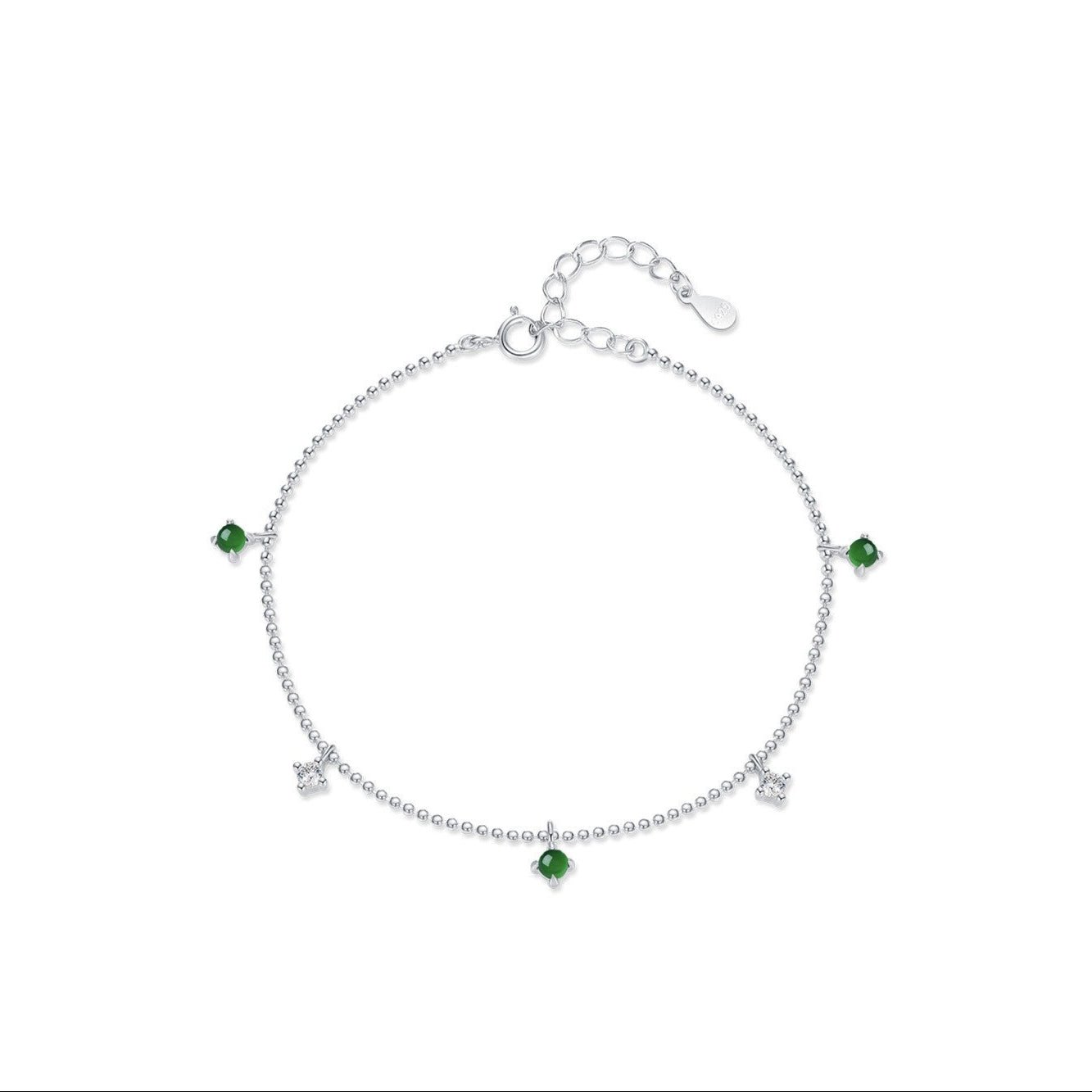 Bracelet argent sterling breloques colorées – Lila