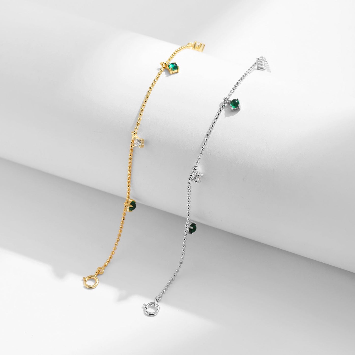 Bracelet argent sterling breloques colorées – Lila