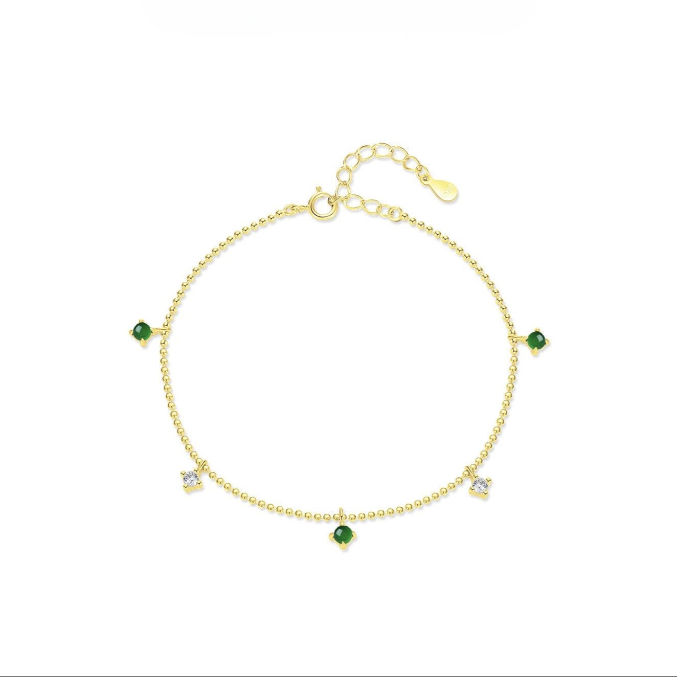 Bracelet argent sterling breloques colorées – Lila