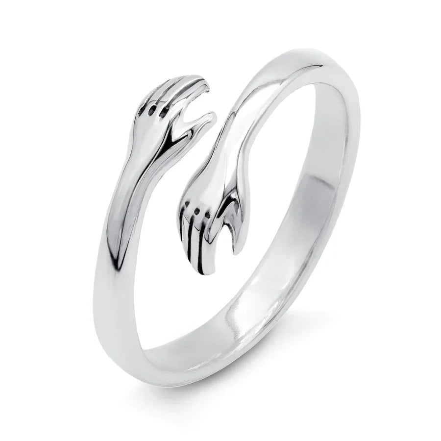 Bague ajustable bras argent – Léo