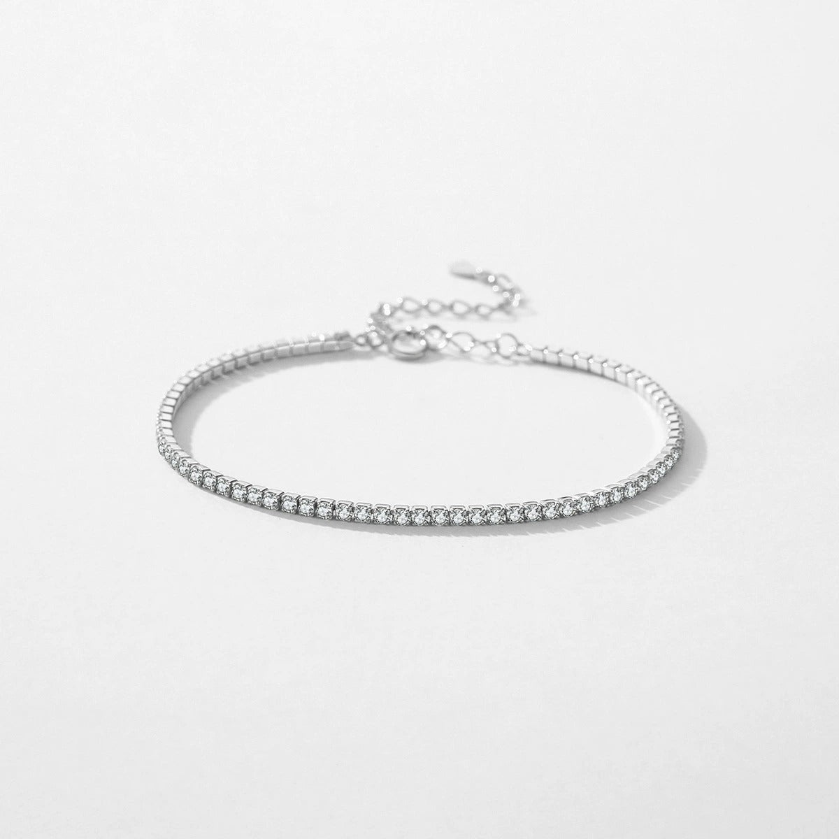 Bracelet tennis argent cristaux blancs – Inaya