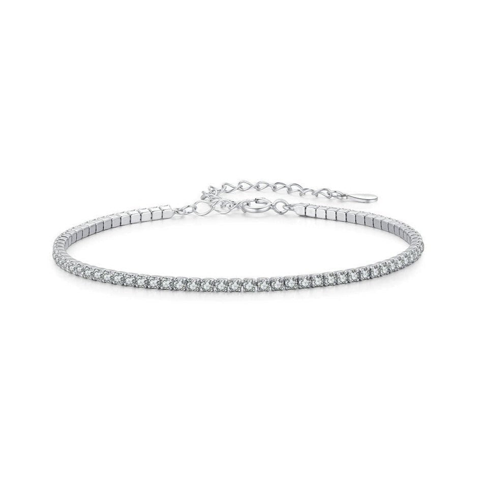 Bracelet tennis argent cristaux blancs – Inaya