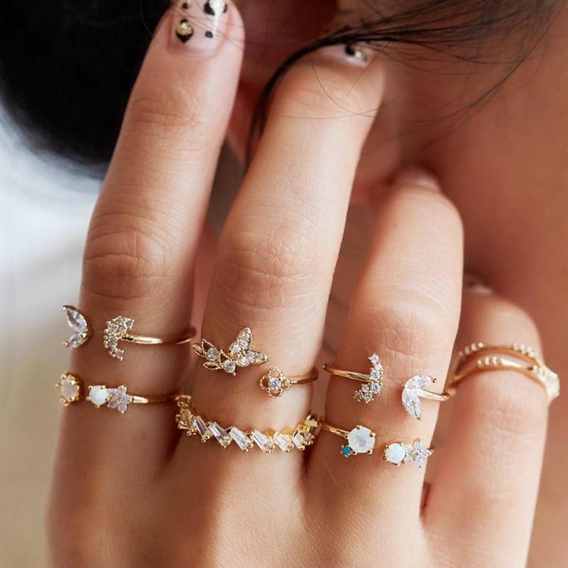 Bagues fines et larges or argent étoiles – Léo