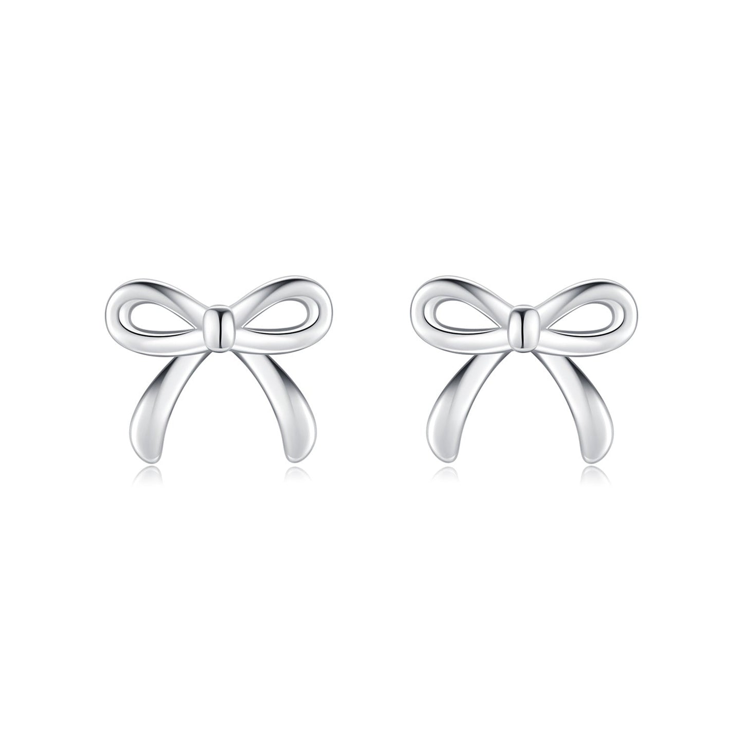 Clous d’oreilles nœud argent – Lise