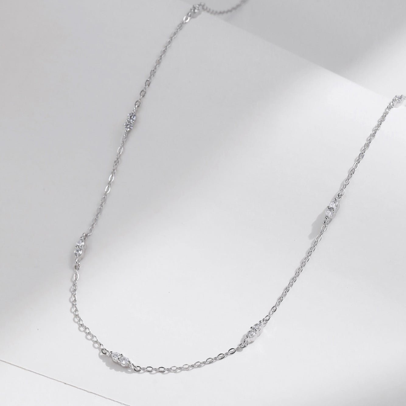 Collier délicat argent zirconium – Lila
