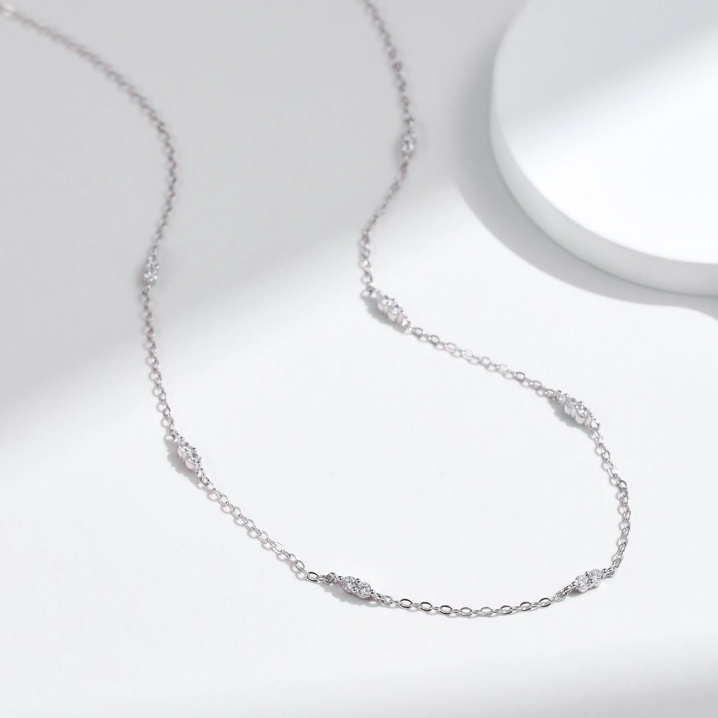 Collier délicat argent zirconium – Lila