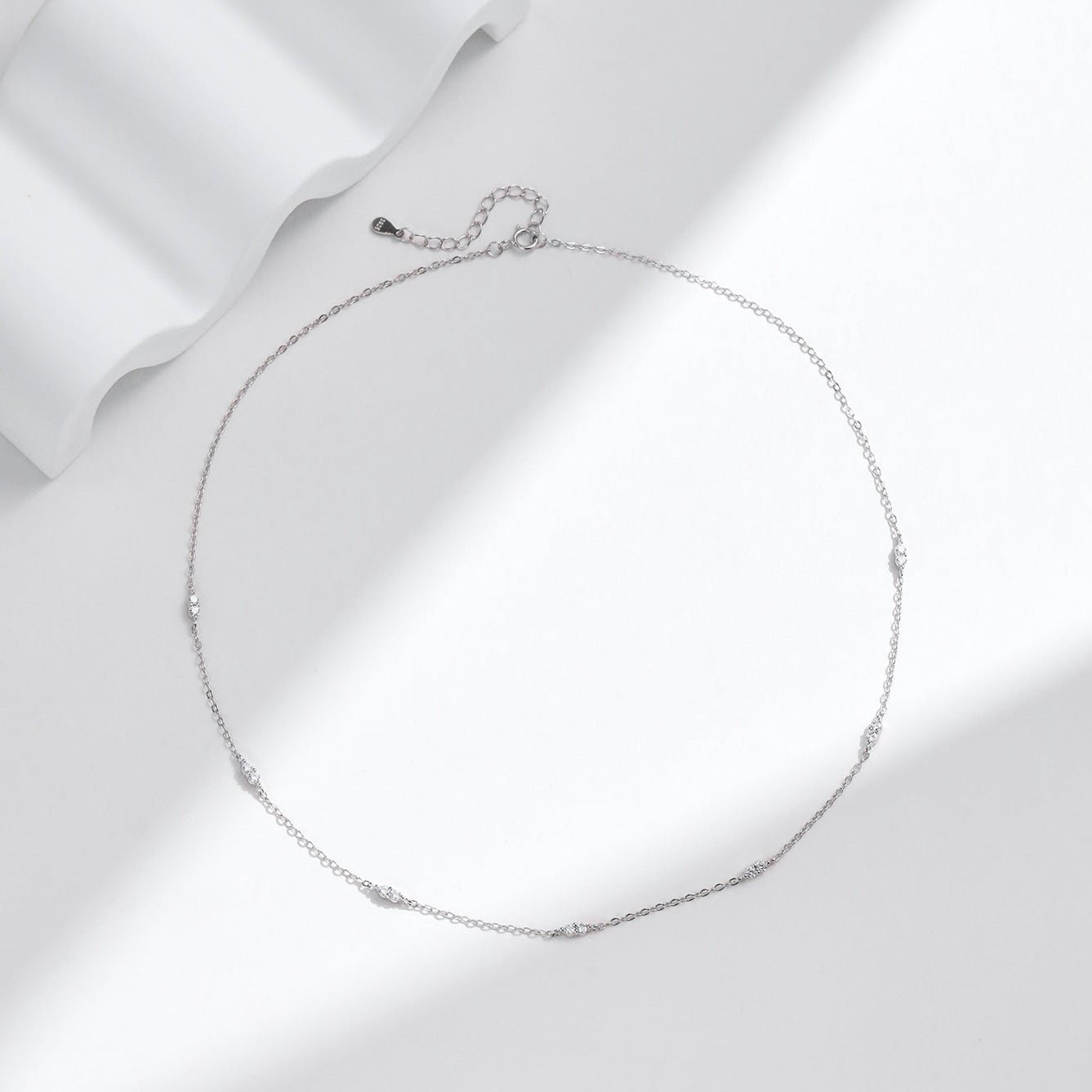 Collier délicat argent zirconium – Lila