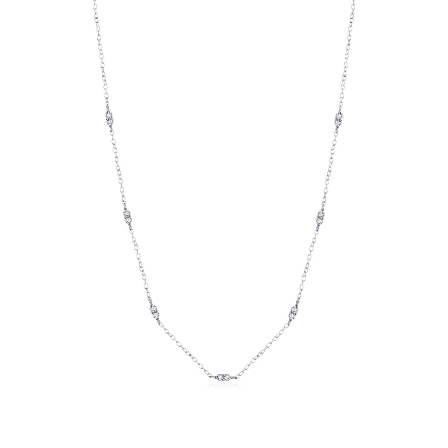 Collier délicat argent zirconium – Lila