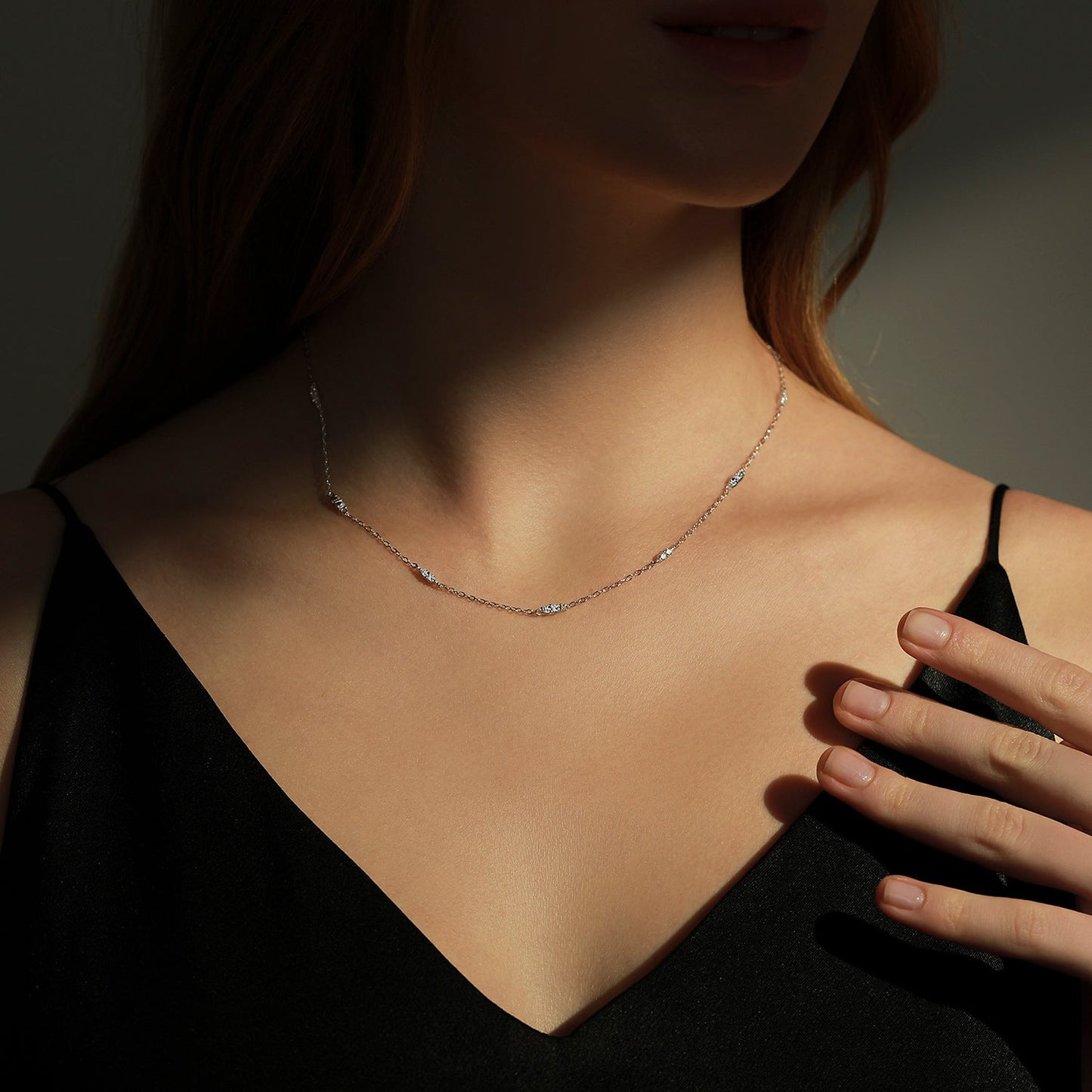 Collier délicat argent zirconium – Lila
