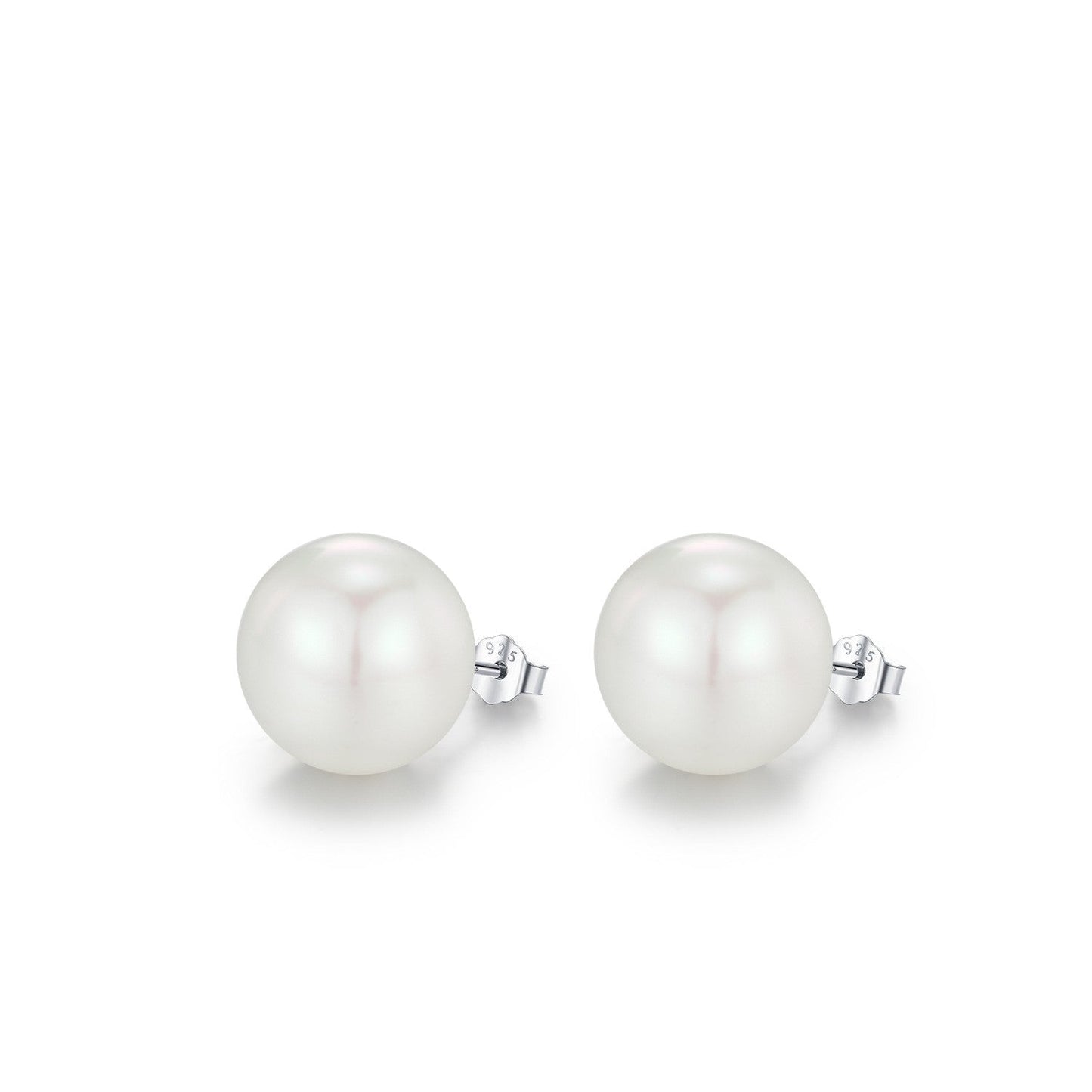 Clous d’oreilles perle blanche moyenne – Noor