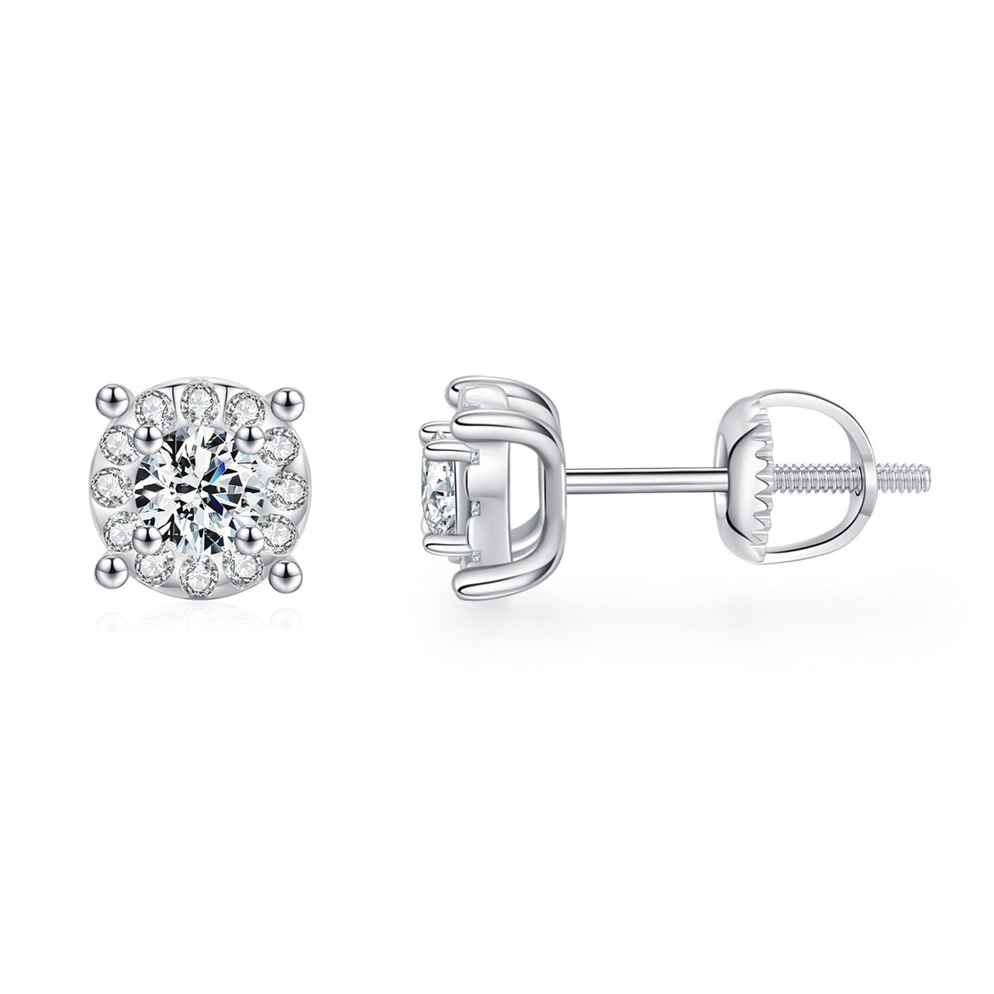 Clous d’oreilles mini argent pierre scintillante – Noor