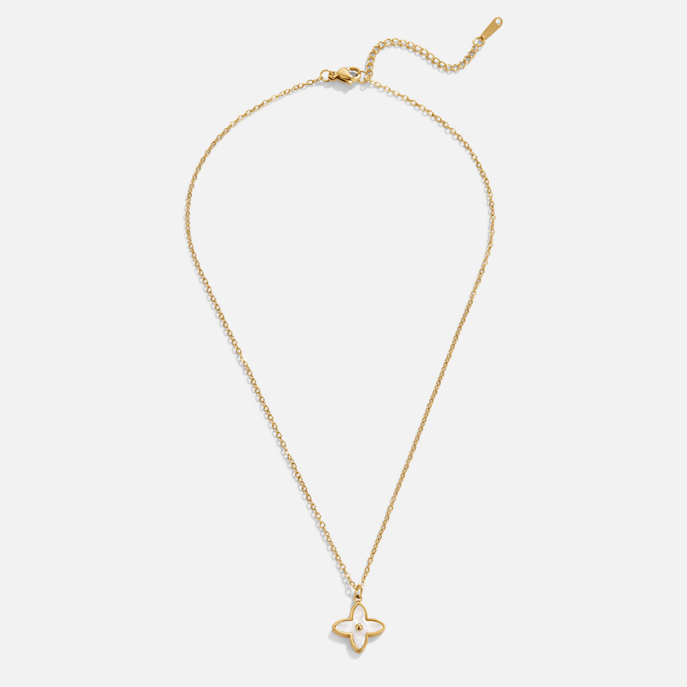 Collier pendentif fleur nacre Or – Lila
