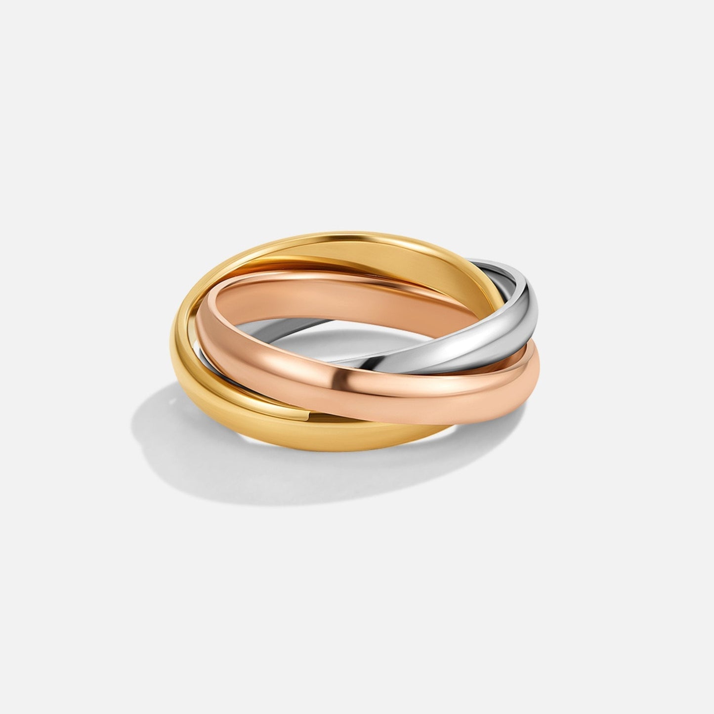 Bague entrelacée bicolore doré argent – Léa